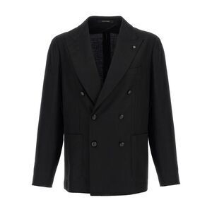 Tagliatore Black Virgin Wool Men's Blazer